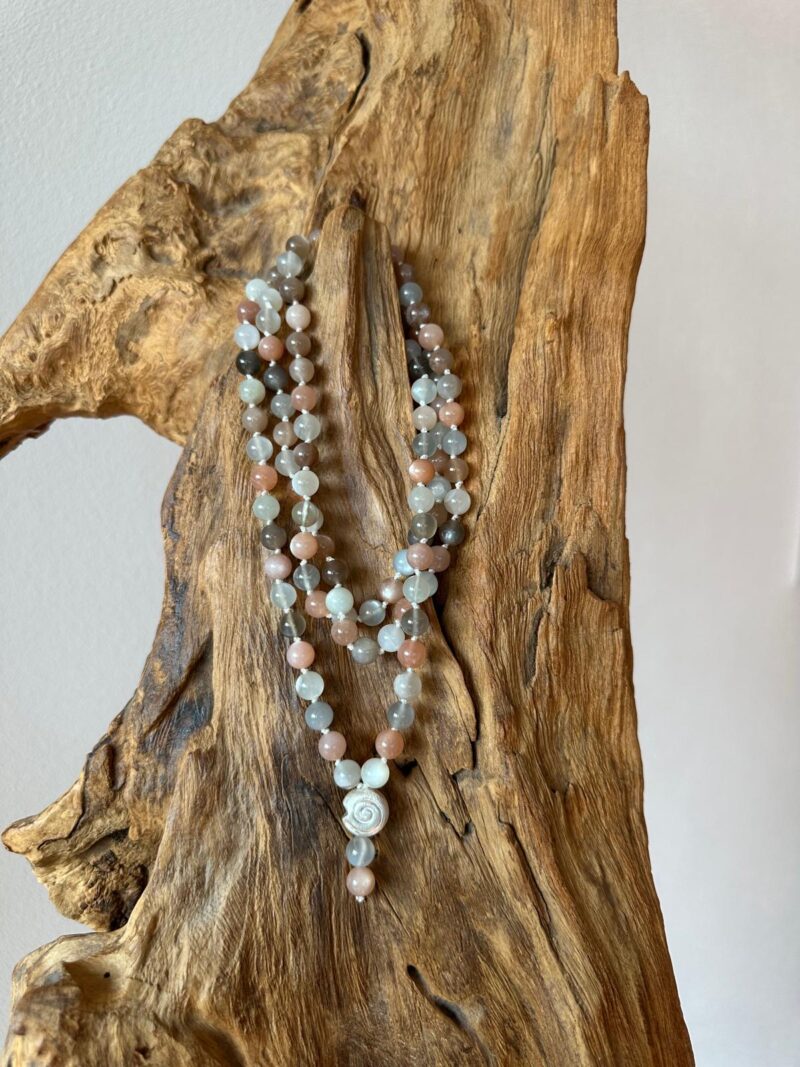 Mala "MONDSTEIN multicolor, 8 oder 6mm Perlen mit silbernem Abschluss – Bild 2