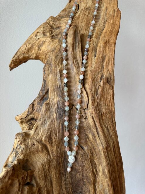 Mala "MONDSTEIN multicolor, 8 oder 6mm Perlen mit silbernem Abschluss