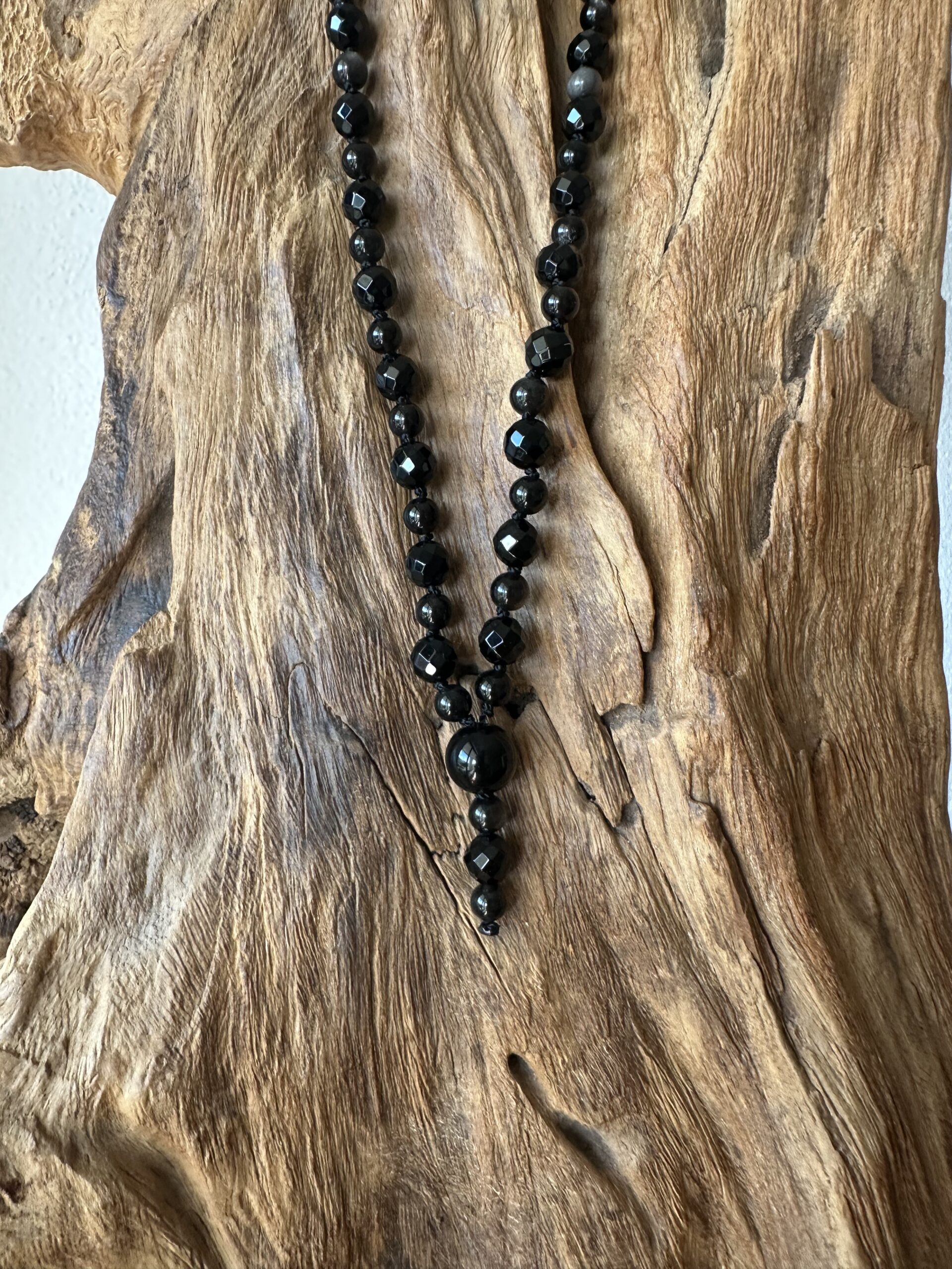 Mala ONYX - SILVER OBSIDIAN 6/8 mm – Bild 3