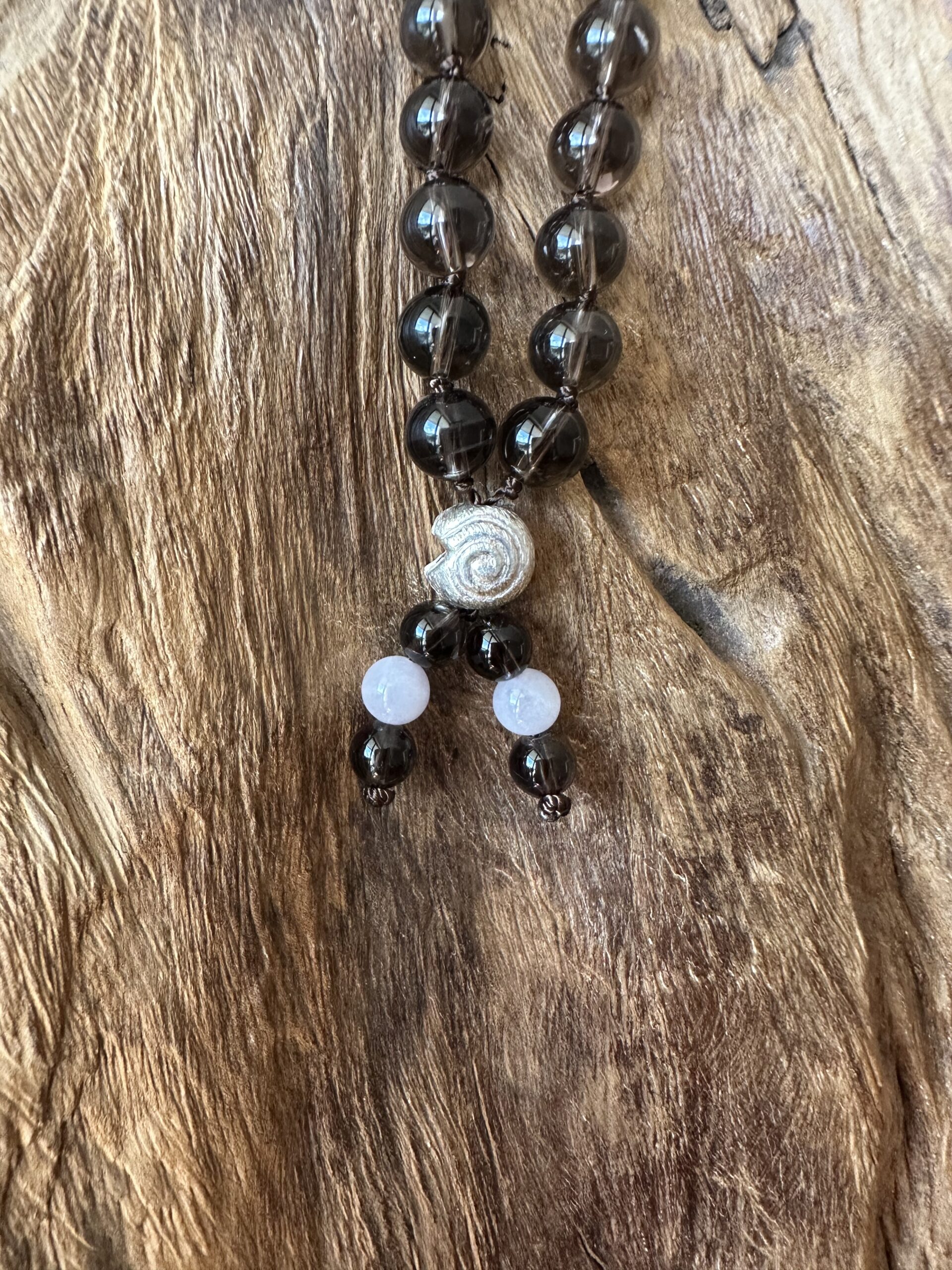 Mala RAUCHQUARZ - ROSENQUARZ 8 mm – Bild 3