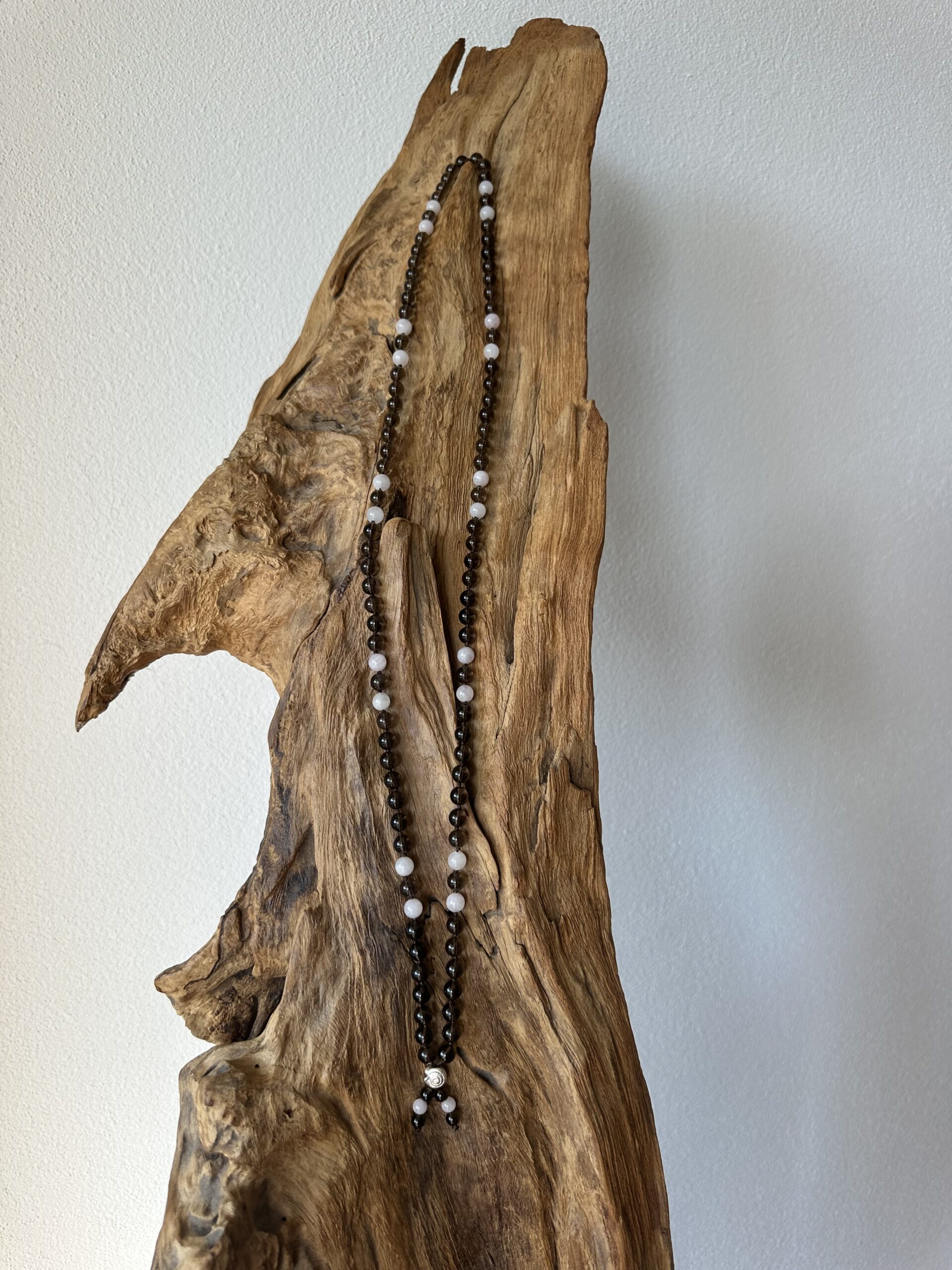 Mala RAUCHQUARZ - ROSENQUARZ 8 mm – Bild 2