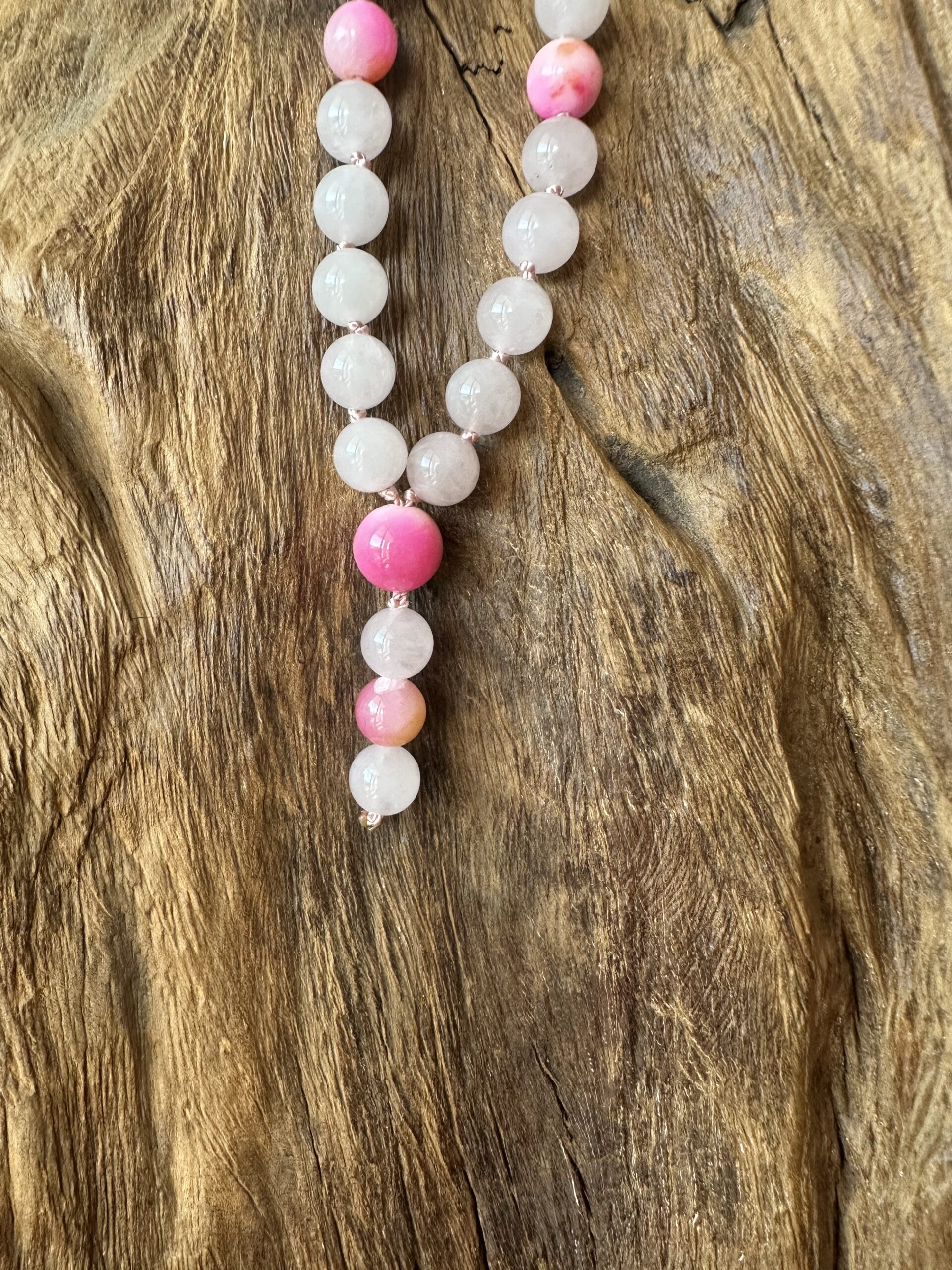 Mala ROSENQUARZ - JADE pink/orange – Bild 3