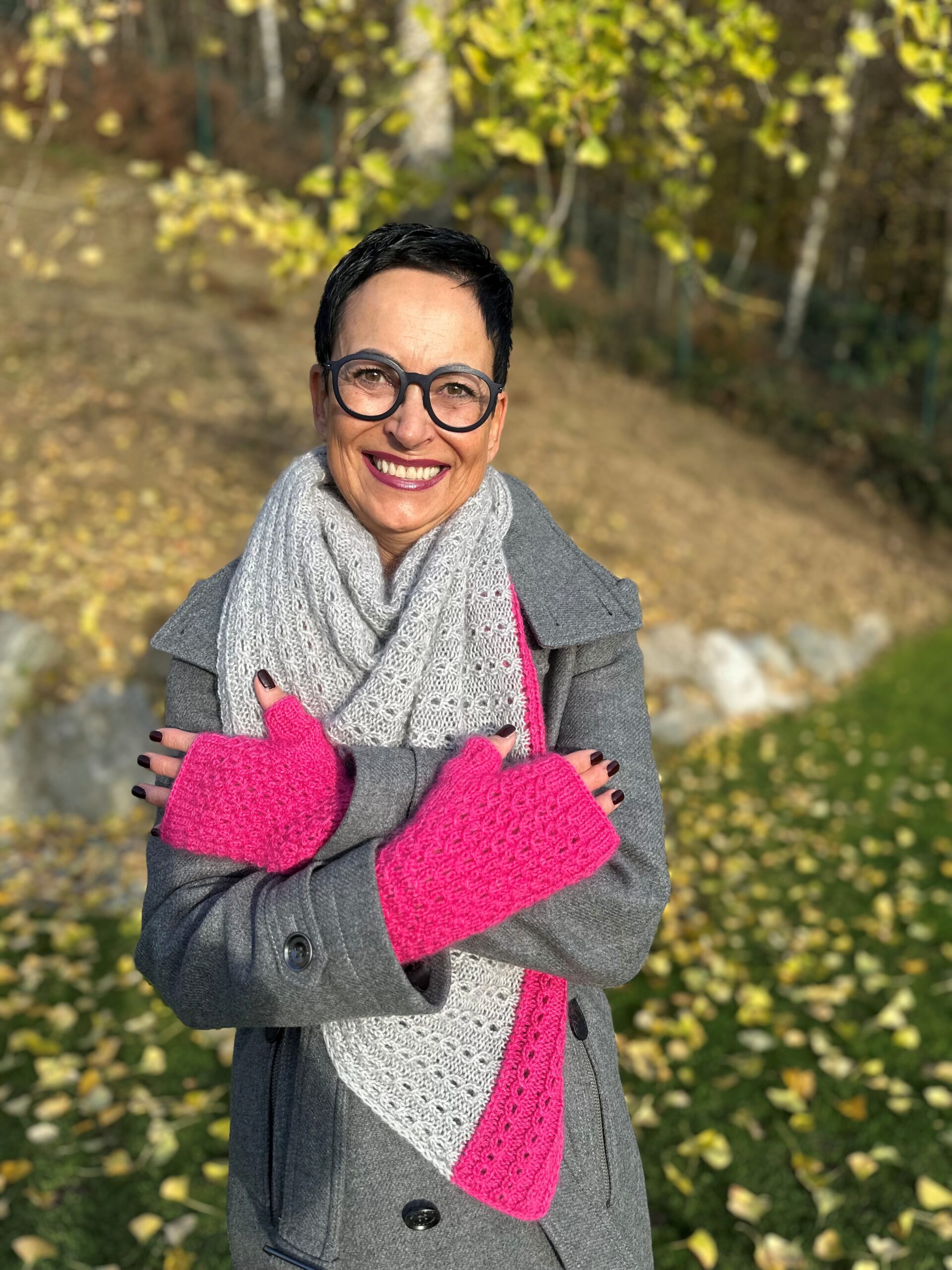 ROS fingerless mittens (Handstulpen), dt./engl. – Bild 21